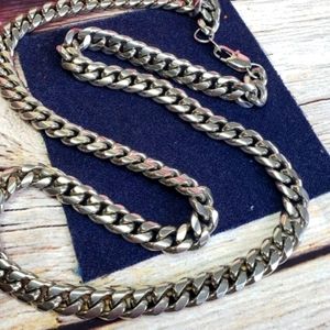 Curb Cuban Link Chain Necklace 316L Stainless Steel Chain Necklace for Men 29"